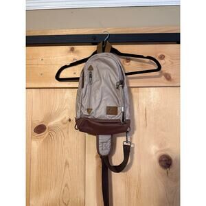 TSD Brand Urban Light Coated Canvas Sling Bag in Beige NWOT